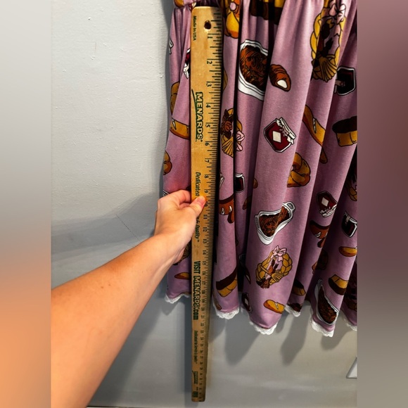 Spencer's Pink and Purple Casual Sundress Short Sleeve retro goth Spencer’s - Picture 6 of 14